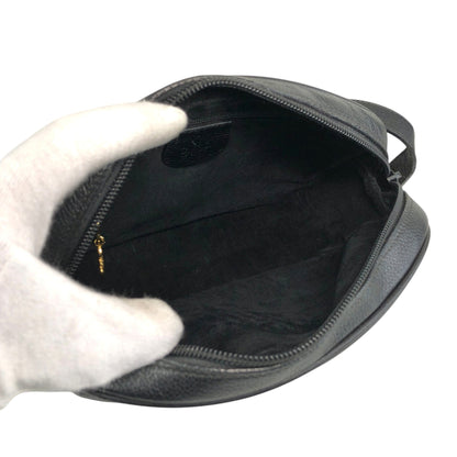 GUCCI GG Logo Motif Shoulder bag Black Vintage batagd
