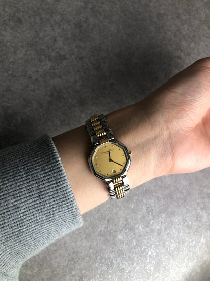 Christian Dior Octagon Watch Gold Vintage dyf2ss