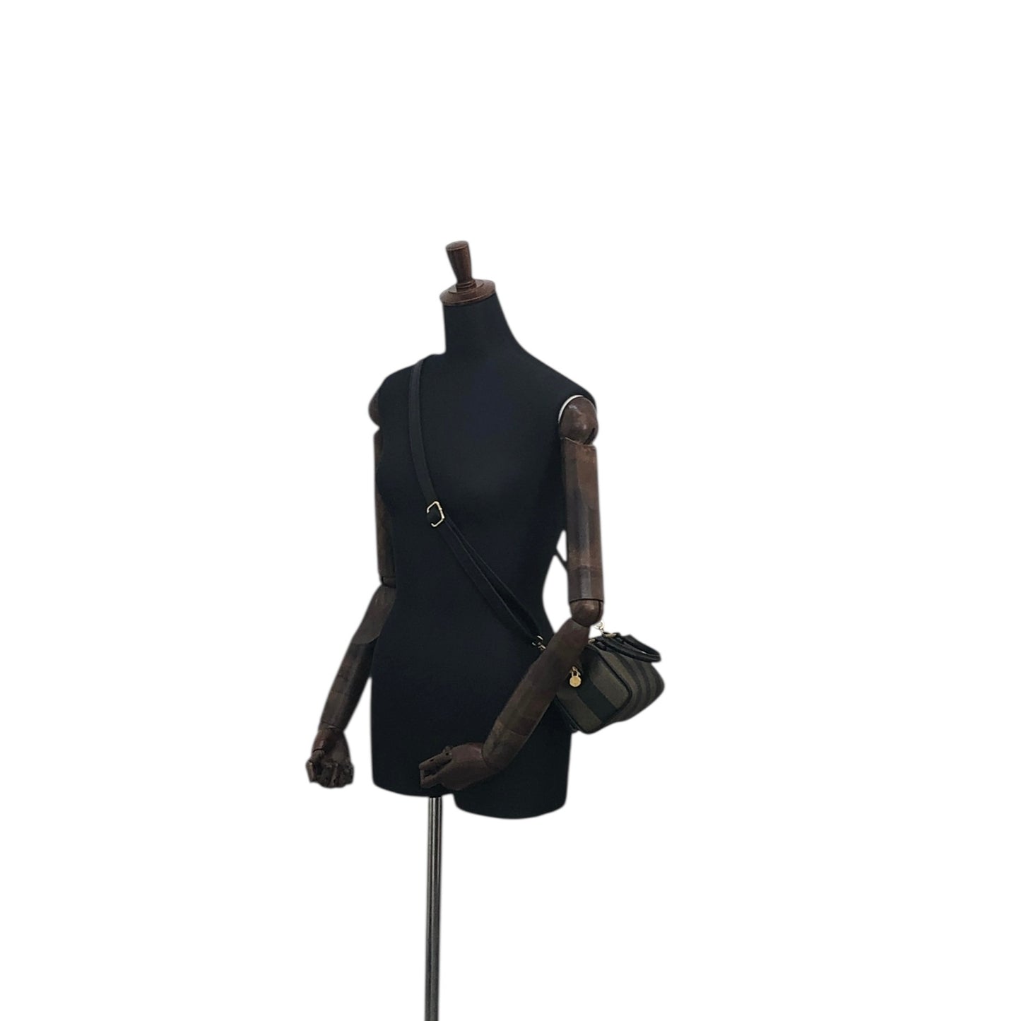 FENDI Pecan Two-way Small Boston bag Shoulder bag Black Vintage p73ycs