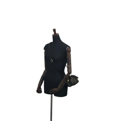 FENDI Pecan Two-way Small Boston bag Shoulder bag Black Vintage p73ycs