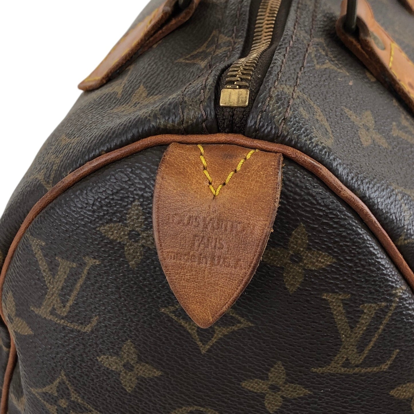 LOUIS VUITTON Monogram Handbag Brown M41528 Vintage afefax