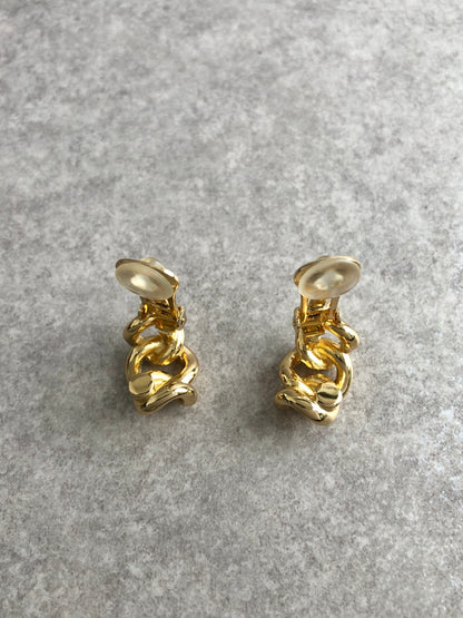 Christian Dior Earrings Gold Vintage neiezr