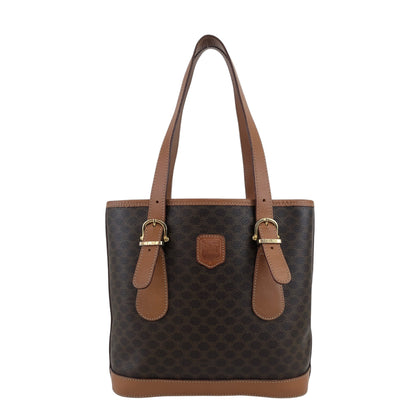 CELINE Macadam Blason Handbag Shoulder bag Brown Vintage hzzr6z
