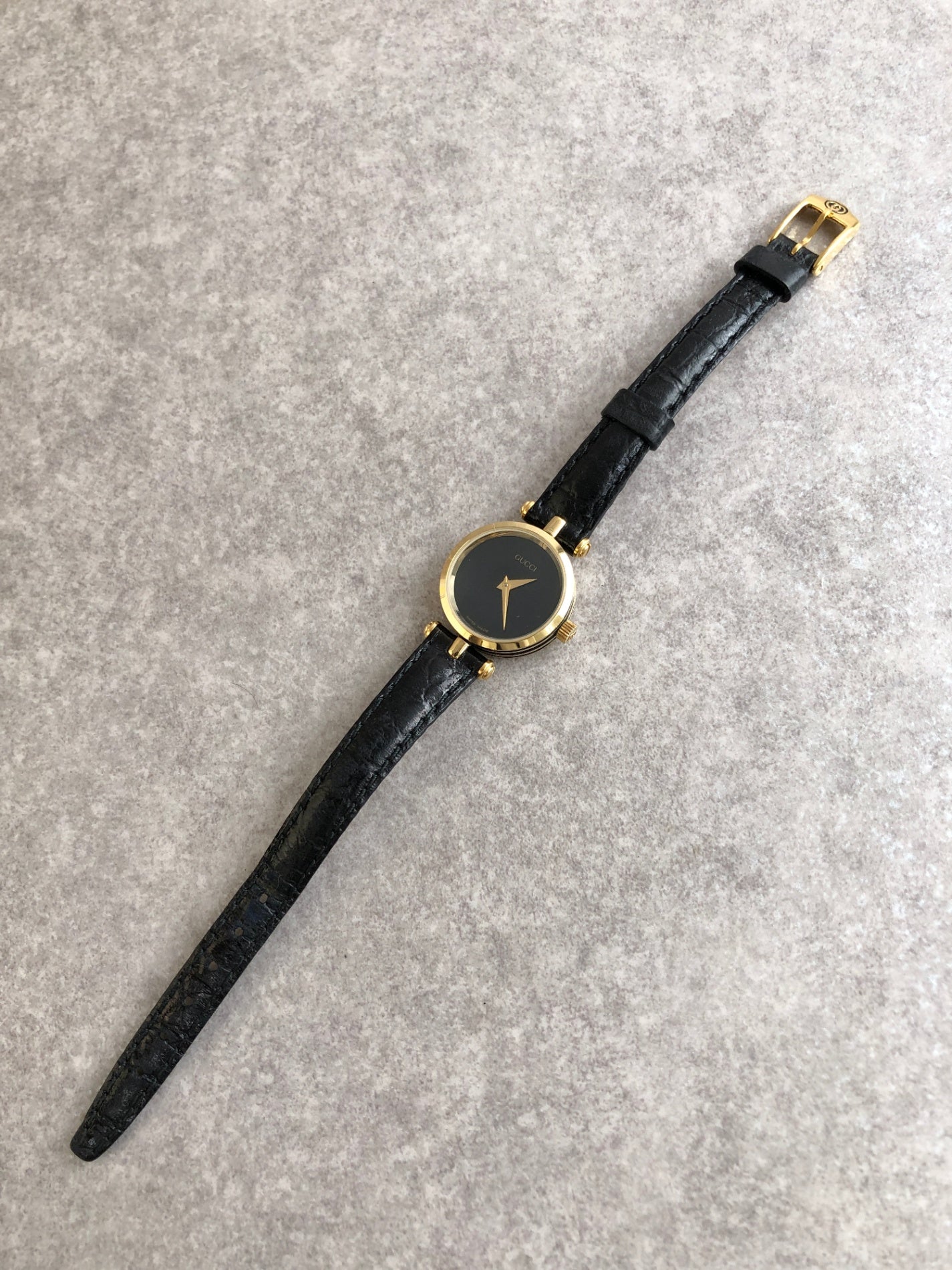 GUCCI Quartz Watch Black Vintage tbwk7u