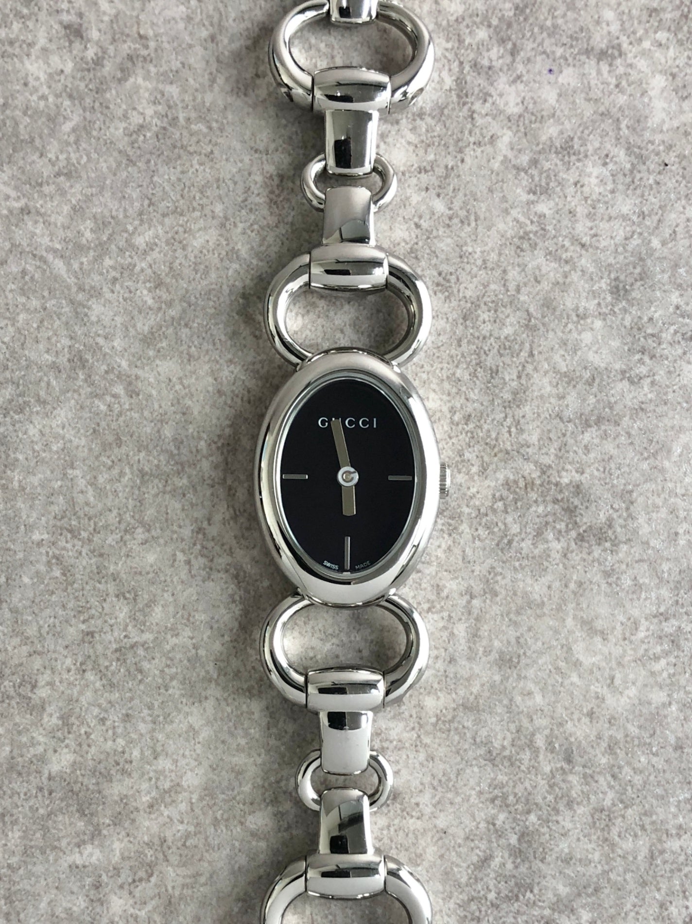 GUCCI Logo Quartz Watch Silver118  Vintage srw7hm