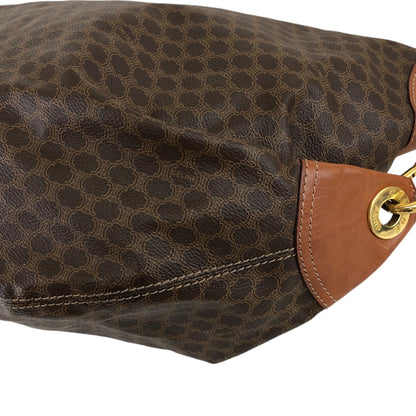CELINE Macadam Round Shoulder bag Brown Vintage ckh8g4
