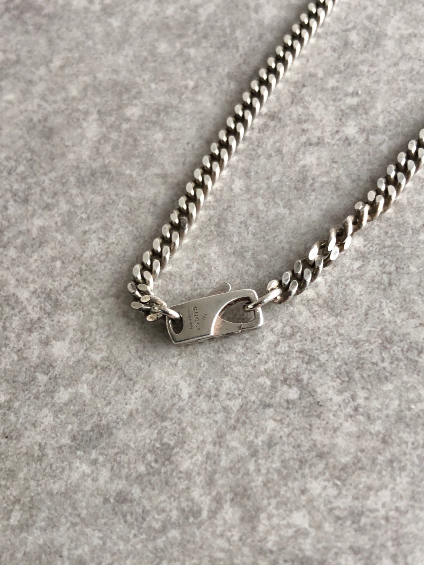 GUCCI Interlocking Necklace Silver Vintage fw6zza
