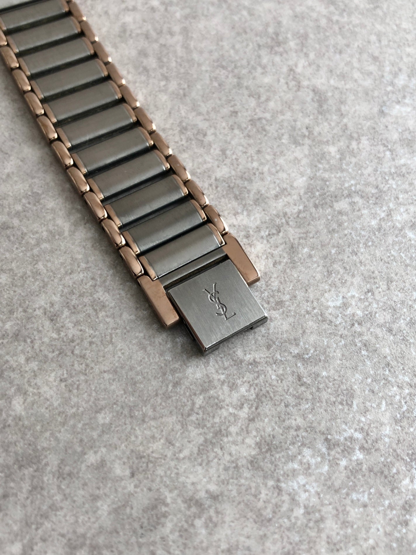 Yves Saint Laurent Quartz Watch Silver 2202-229061 Vintage 4rbv4z