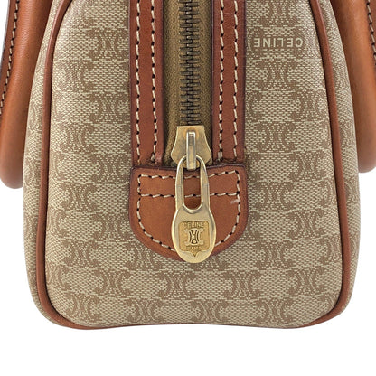 CELINE Macadam Two-way Handbag Shoulder bag Beige Vintage vwi2wp