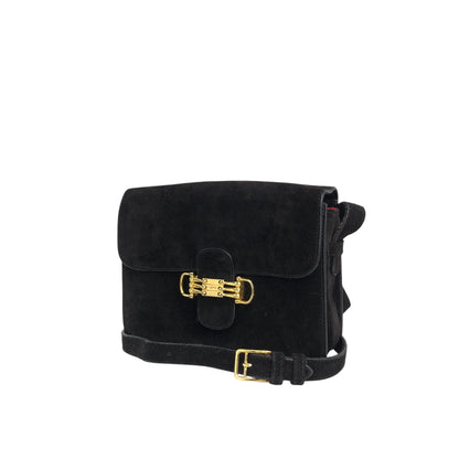 CELINE Horse Bit Shoulder bag Black Vintage yffeiu