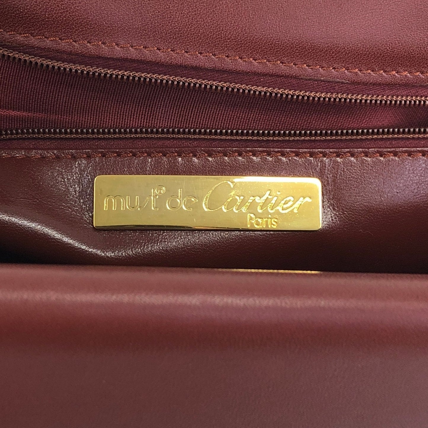Cartier Shoulder bag Bordeaux Vintage 3m6y5t