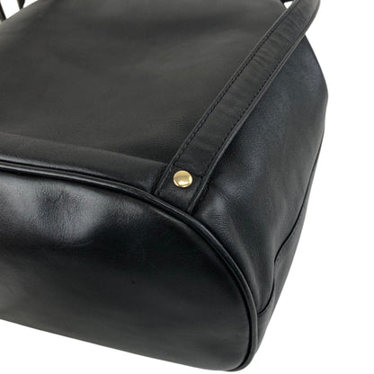 Christian Dior Logo Charm Backpack Black Vintage i8y5w2
