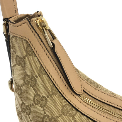 GUCCI GG Pattern Jacquard Leather Shoulder bag Hobobag Beige Vintage y4h8mn