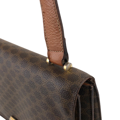 CELINE Macadam Flap Shoulder bag Brown Vintage wagmgy