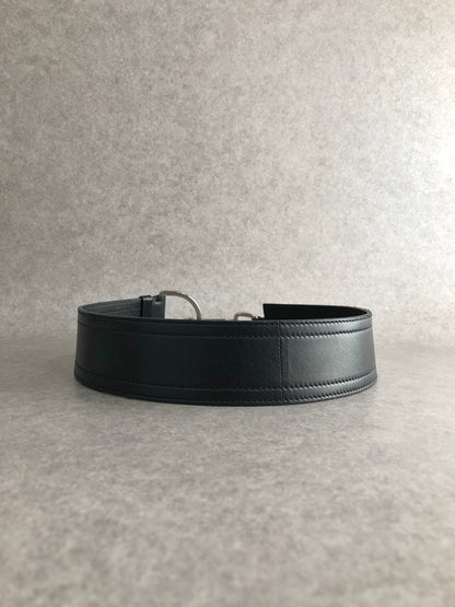 PRADA Logo Belt Black Vintage mverzc