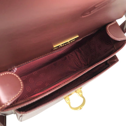 Cartier Horse Bit Shoulder bag Bordeaux Vintage ff8ayd