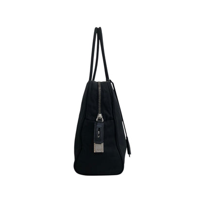 PRADA Triangle Logo Padlock Totebag Black Vintage b8nscy