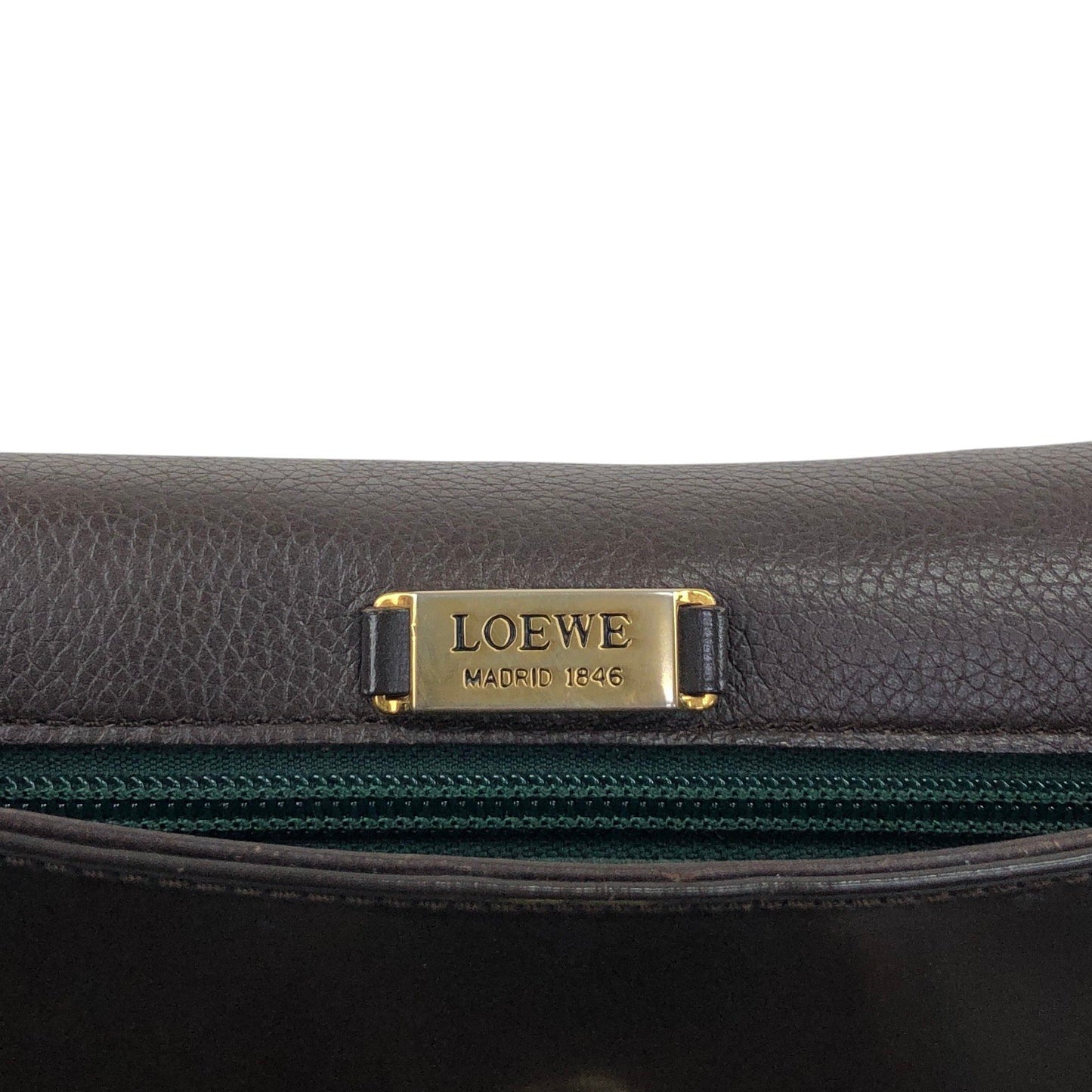 LOEWE Logo Shoulder bag Dark Brown Vintage siikib
