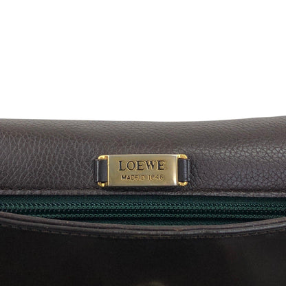 LOEWE Logo Shoulder bag Dark Brown Vintage siikib