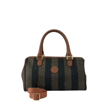 FENDI Pecan Logo Two-way Handbag Shoulder bag Brown Vintage sudkyw