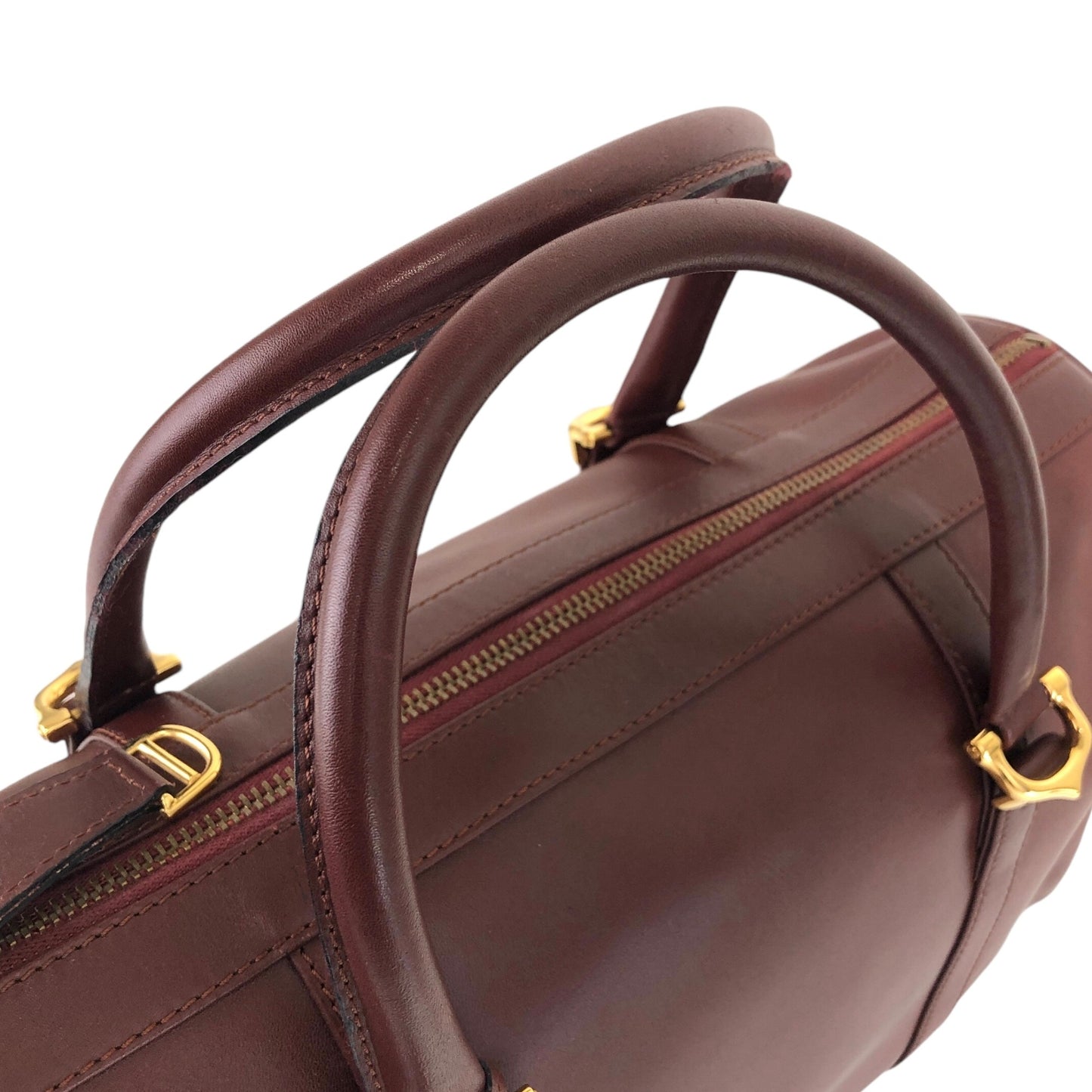 Cartier Boston bag Handbag Bordeaux Vintage mrbj6b