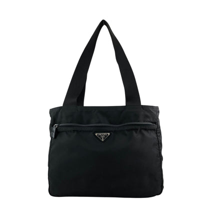 PRADA Tessuto Triangle Logo Totebag Black Vintage 4gi7mv