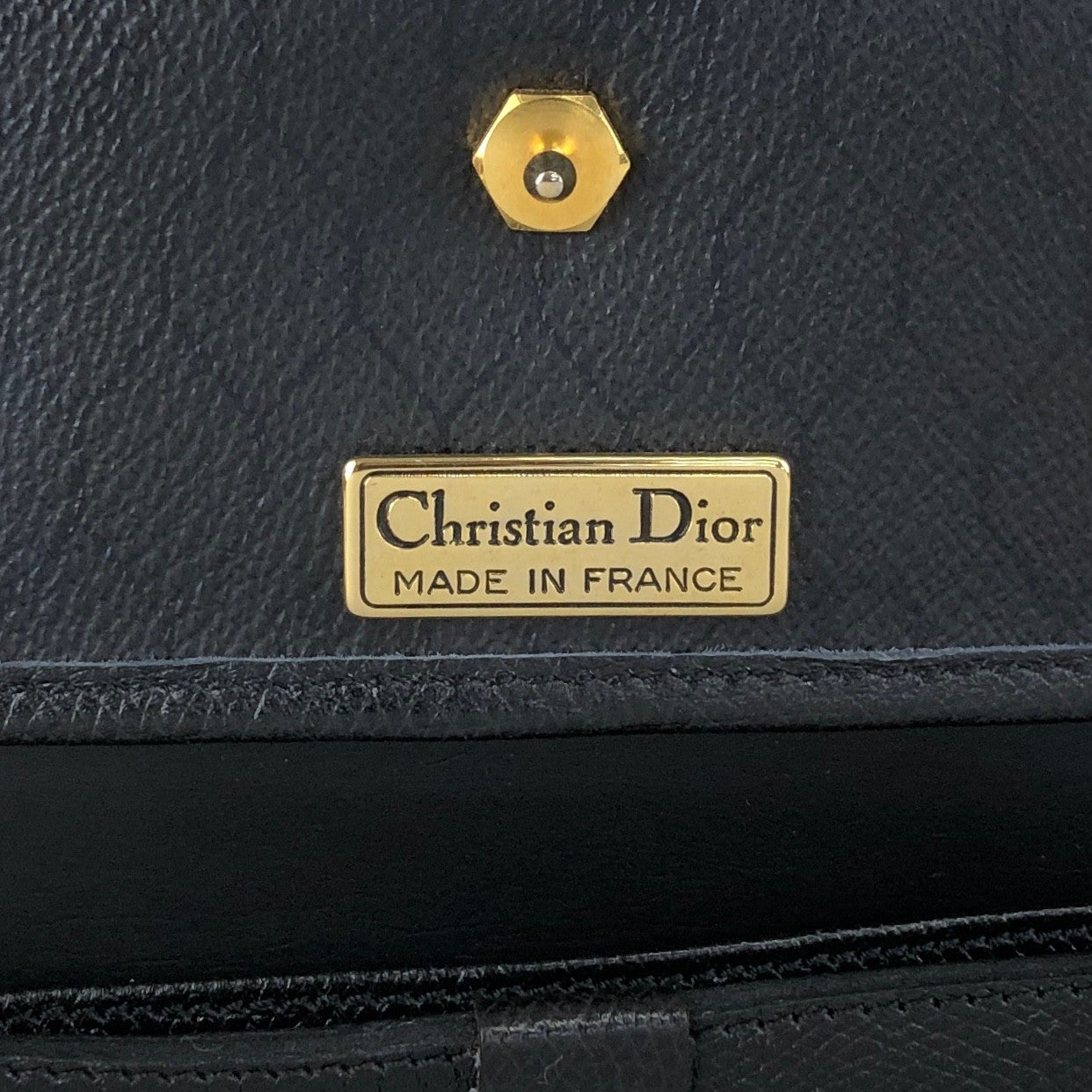 Christian Dior Logo Shoulder bag Black Vintage sghab4