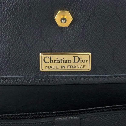 Christian Dior Logo Shoulder bag Black Vintage sghab4