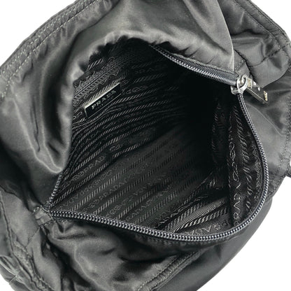 PRADA Tessuto Triangle Logo Totebag Black Vintage jztkxu