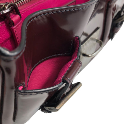 PRADA 前扣單肩包 棕色 復古 j5mn5d
