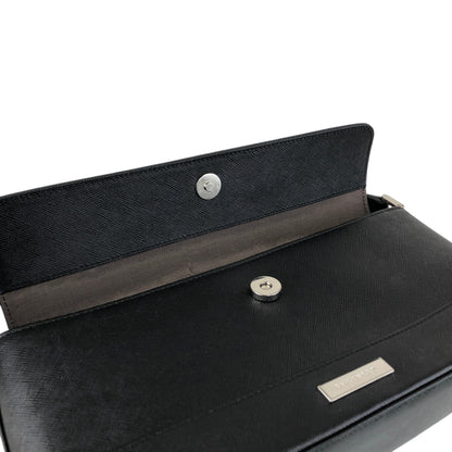 BURBERRY Logo Shoulder bag Black Vintage h4dw5e