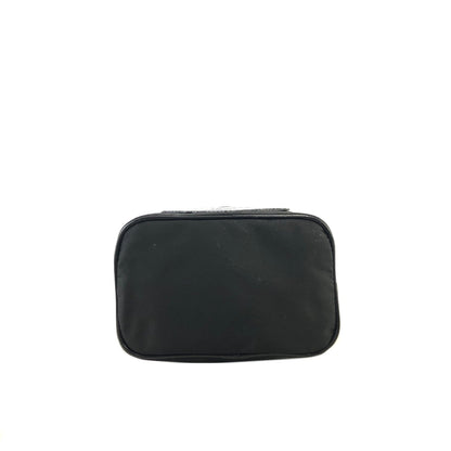 PRADA Logo Motif Nylon Drawstring Handbag Black Vintage 7tkxmg