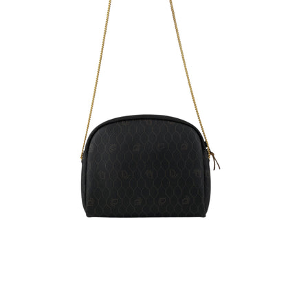 Christian Dior Honeycomb Pattern Chain Shoulder bag Black×Brown Vintage am6zmm