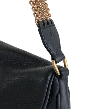 PRADA Turn Lock Shoulder bag Black Vintage atdszw