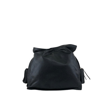 LOEWE Anagram Drawstring Shoulder bag Black Vintage t3naju