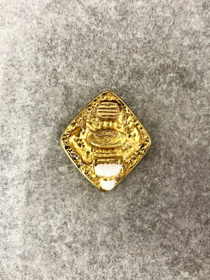 CHANEL Coco Mark Earrings Gold Vintage vc6mkw