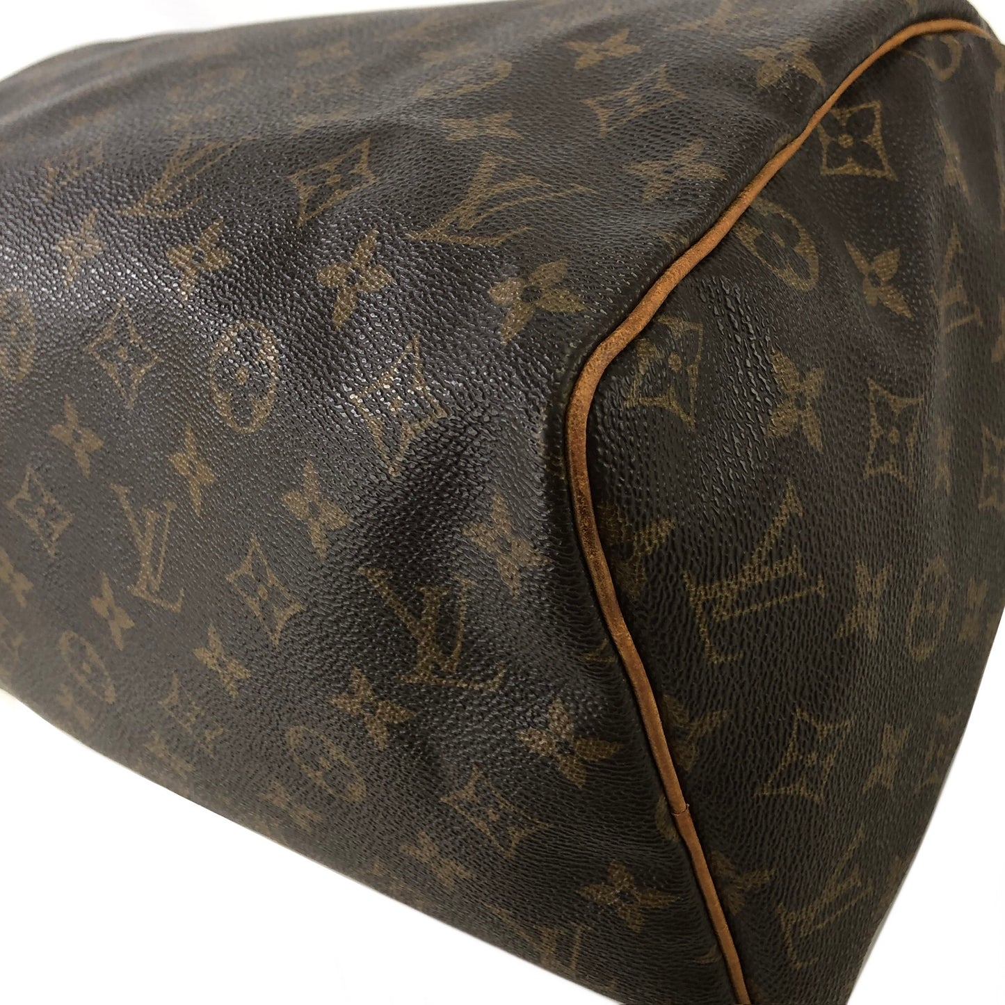 LOUIS VUITTON Monogram Handbag Boston bag Brown Vintage sdab23