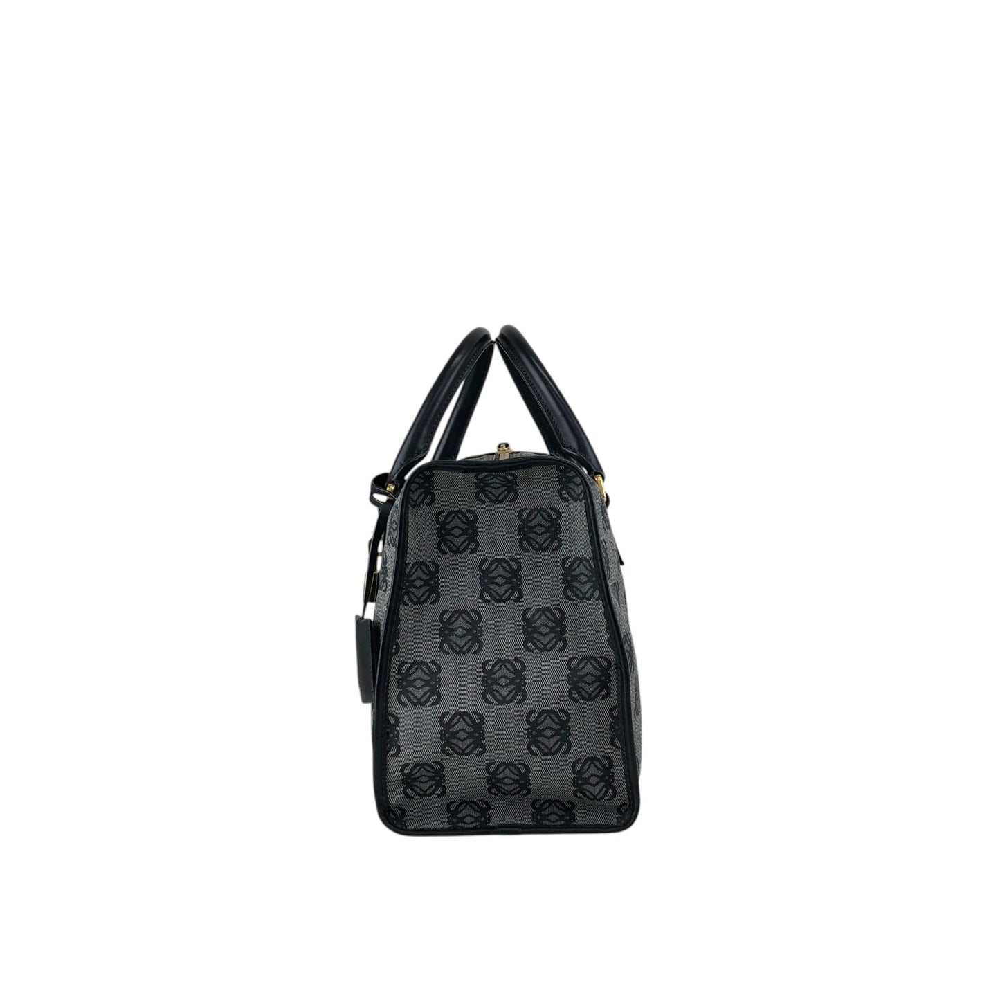 LOEWE Anagram Small Boston bag Handbag Gray Vintage hp67iy