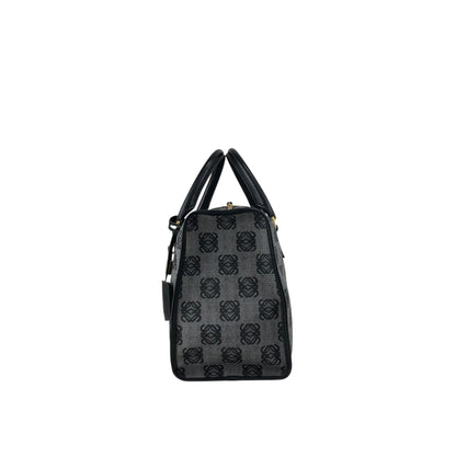 LOEWE Anagram Small Boston bag Handbag Gray Vintage hp67iy
