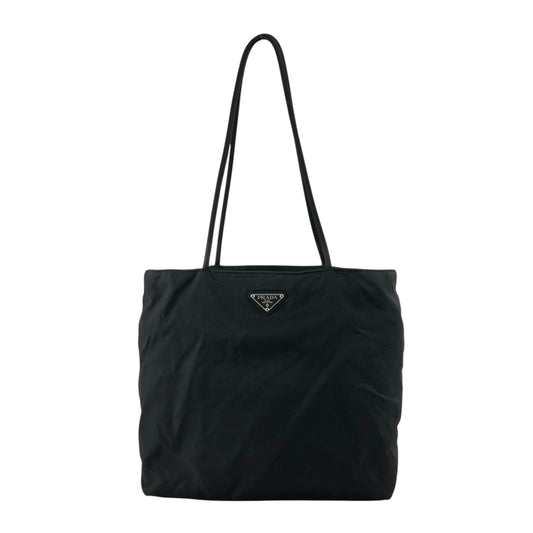 PRADA Tessuto Triangle Logo Totebag Black Vintage uj4nxf