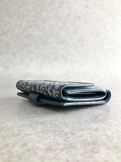 Christian Dior Logo Folded Wallet Navy Vintage cc3tdf