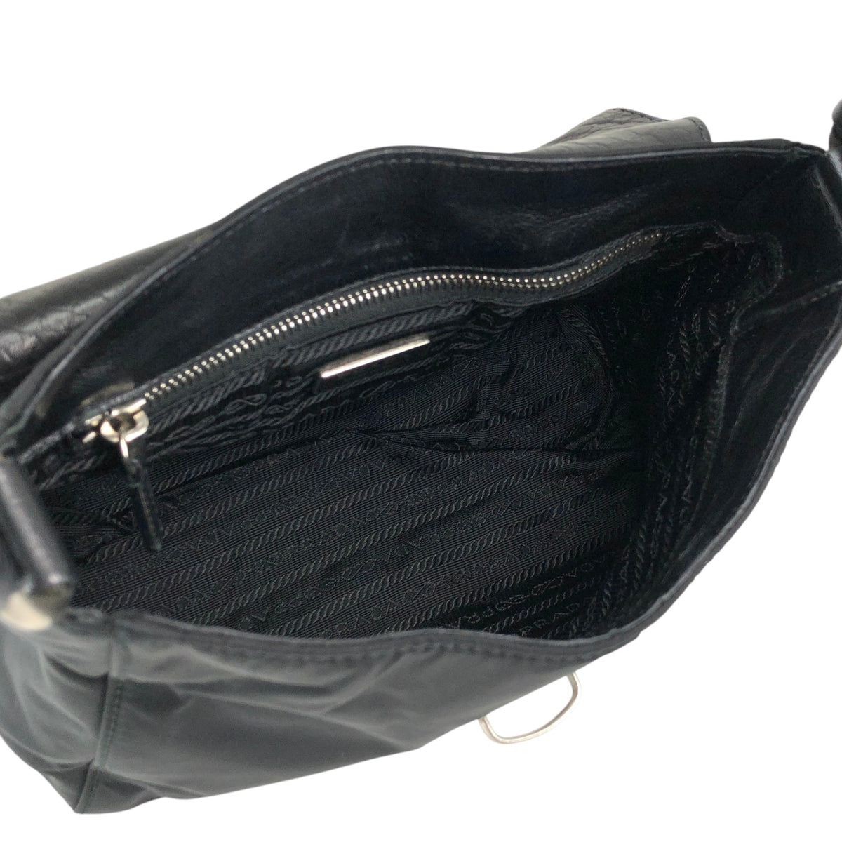 PRADA Push lock Shoulder bag Black Vintage vyves6