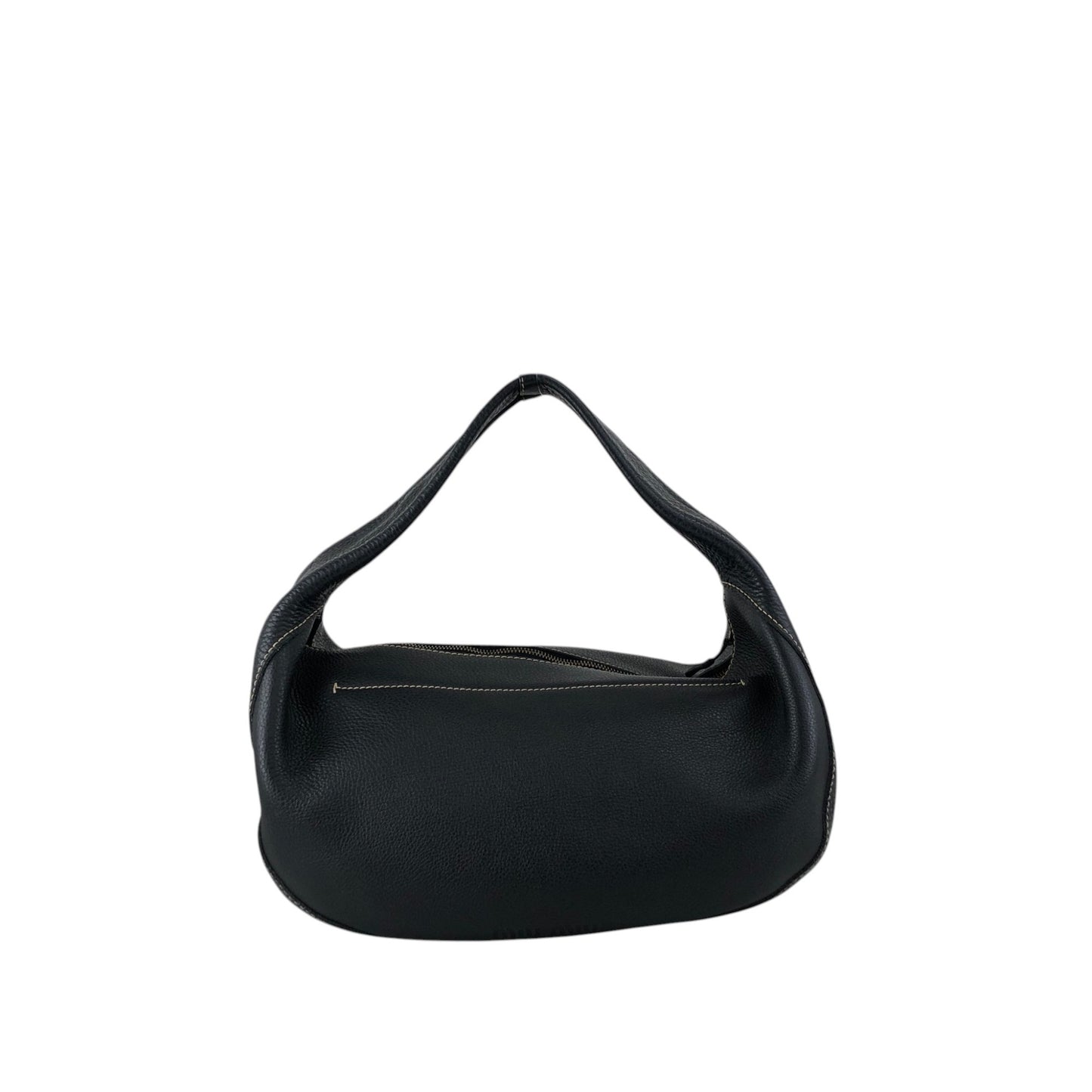 miu miu Logo Embossed Handbag Hobobag Black Vintage 438w43