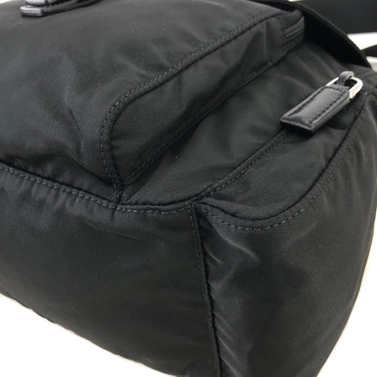 PRADA Triangle Logo Logo Motif Nylon Shoulder bag Black Vintage b8ck4u