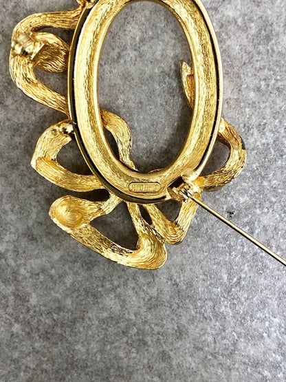 Christian Dior Brooch Gold Vintage 27kygr