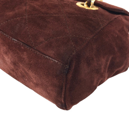 PRADA Triangle Logo Chain Shoulder bag Brown Vintage aprb7j