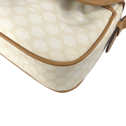 CELINE Macadam Blason Tassel Shoulder bag White Vintage esf7xf