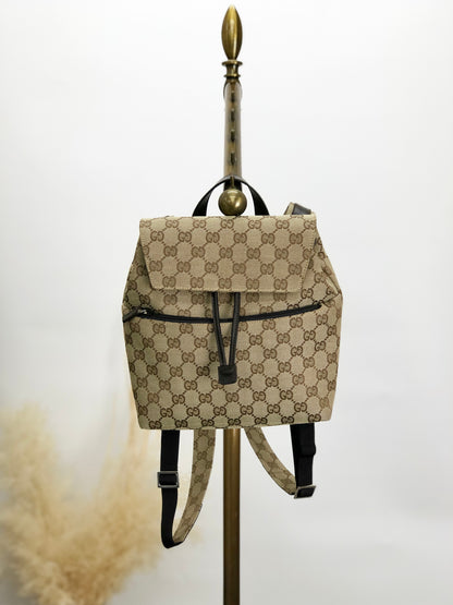 GUCCI GG Canvas Backpack Beige Vintage zj85nr