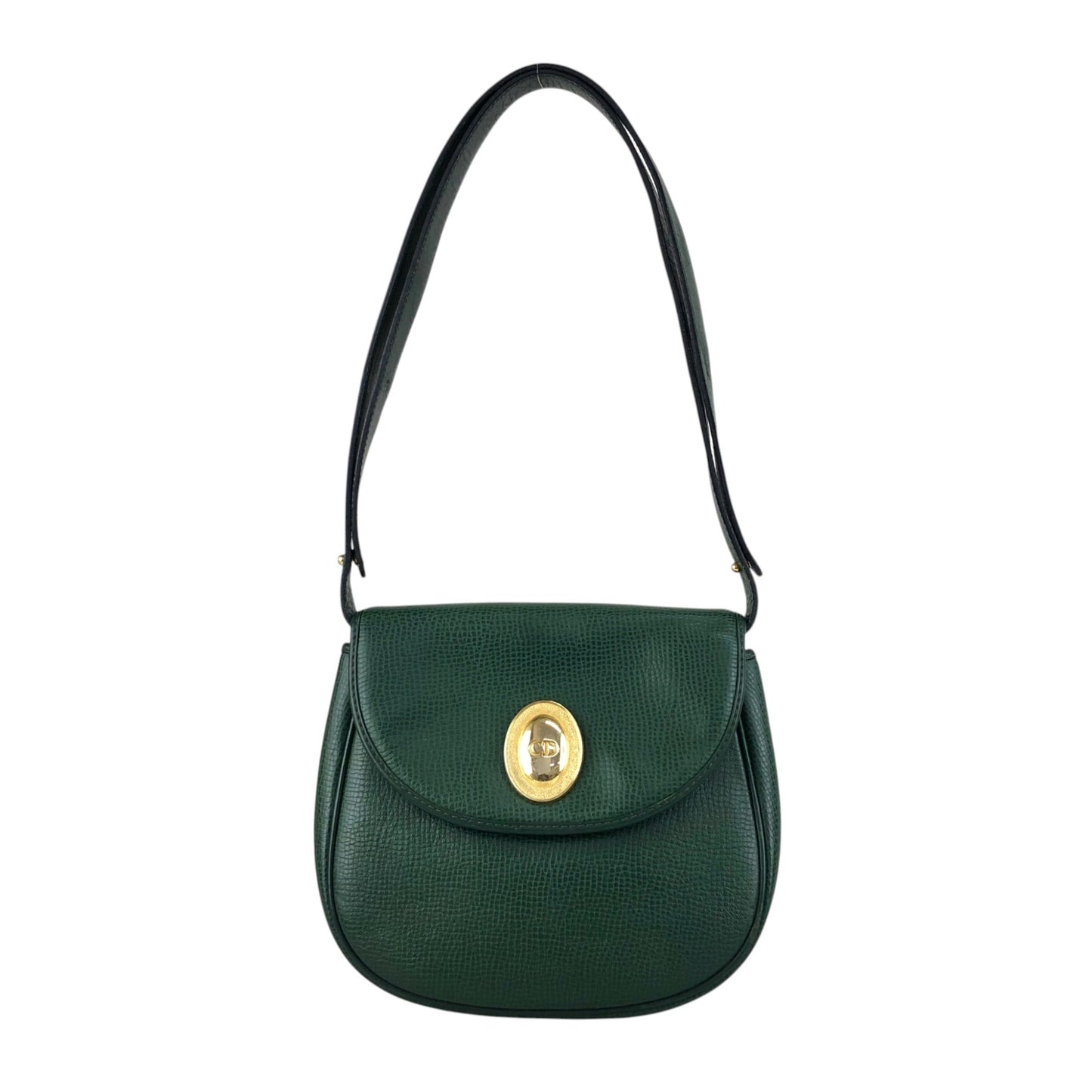 Christian Dior CD Logo Shoulder bag Green Vintage gi6xyr