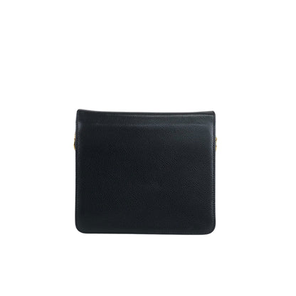 Christian Dior CD Logo Chain Shoulder bag Black Vintage m5evcd